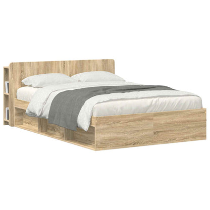 Headboard Cabinet with Storage Sonoma Oak Engineered Wood