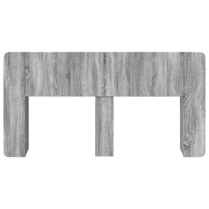Headboard Cabinet with Storage Grey Sonoma Engineered Wood