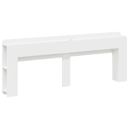 Headboard Cabinet with Storage White Engineered Wood