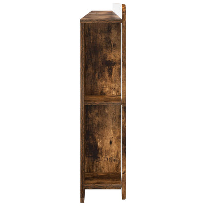 Headboard Cabinet with Storage Smoked Oak Engineered Wood