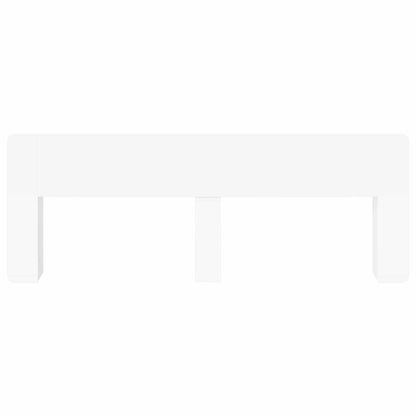 Headboard Cabinet with Storage White Engineered Wood