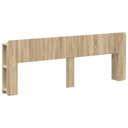 Headboard Cabinet with Storage Sonoma Oak Engineered Wood