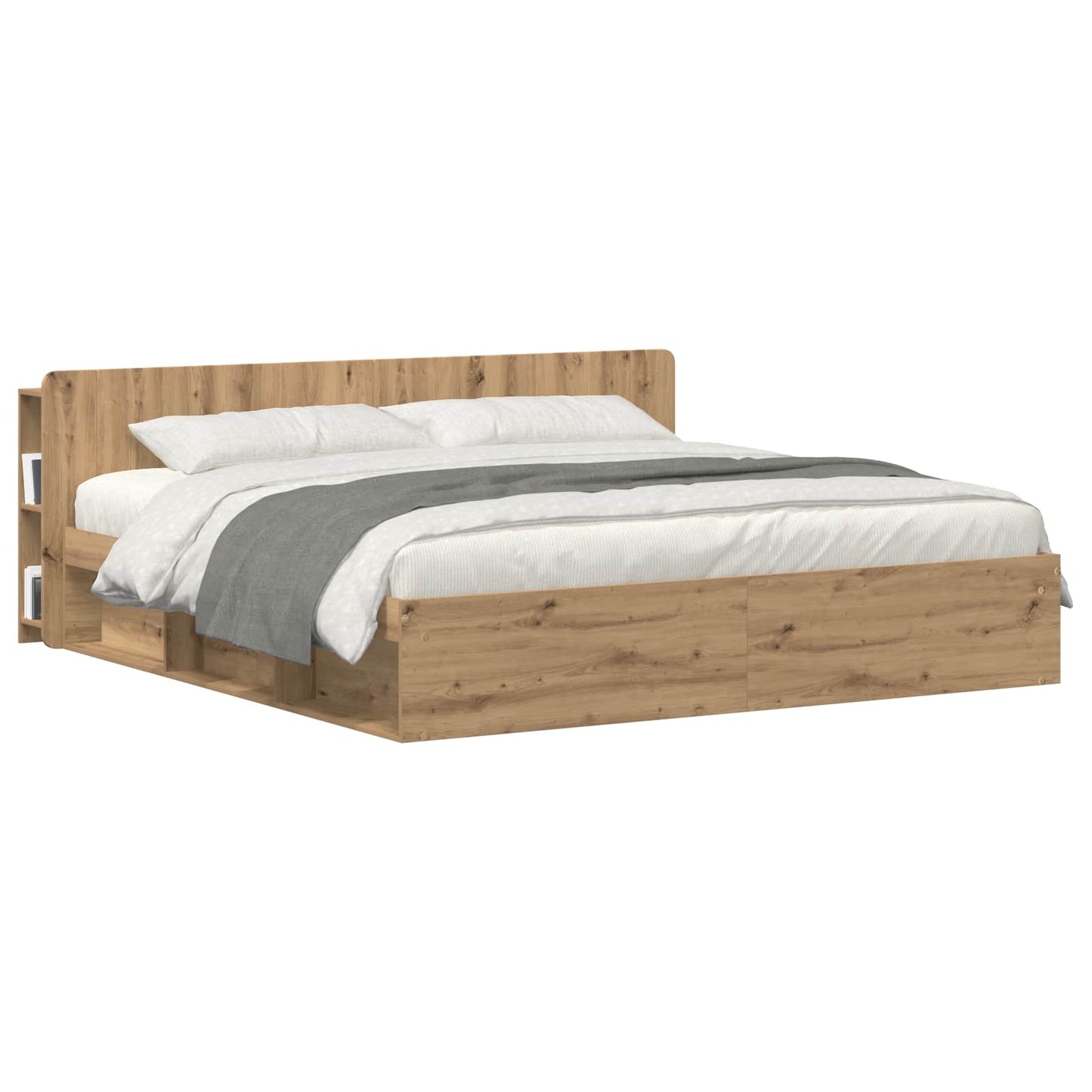 Headboard Cabinet Artisan Oak 200 cm Engineered Wood