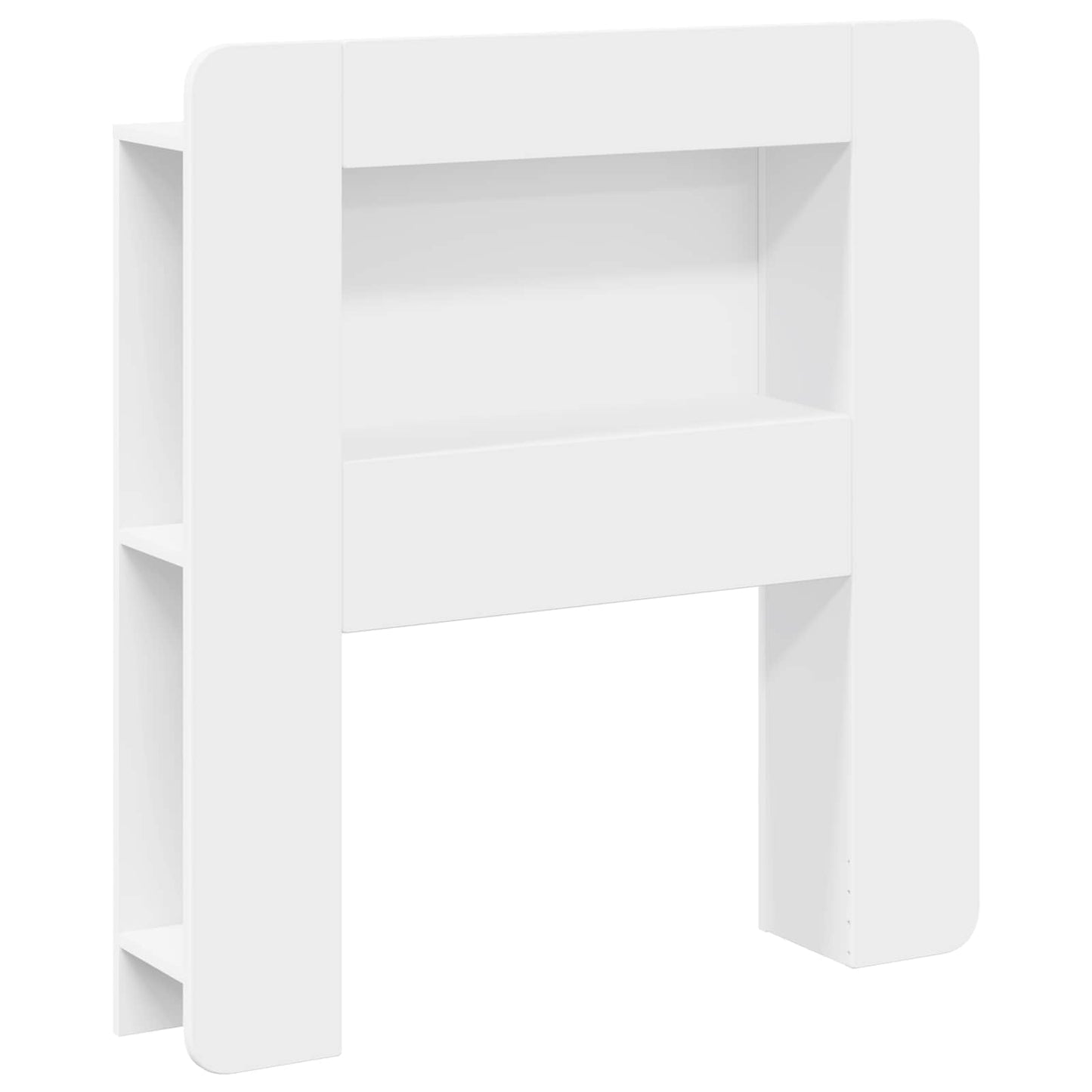 Headboard Cabinet with Storage White Engineered Wood
