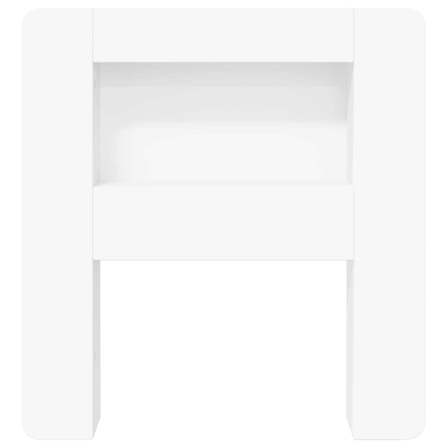 Headboard Cabinet with Storage White Engineered Wood