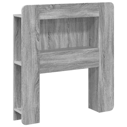 Headboard Cabinet with Storage Grey Sonoma Engineered Wood