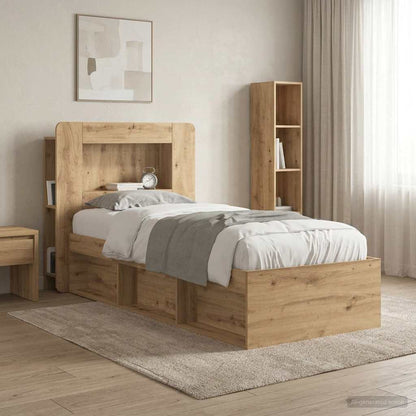 Headboard Cabinet with Storage Artisan Oak Engineered Wood