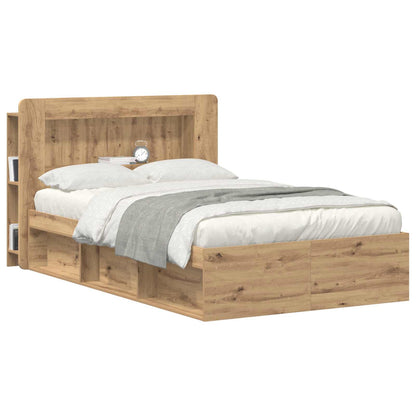 Headboard Cabinet Artisan Oak 100 cm Engineered Wood