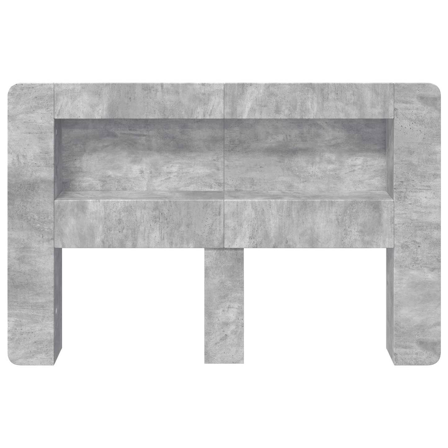 Headboard Cabinet with Storage Concrete Grey Engineered Wood