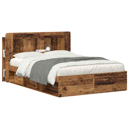 Headboard Cabinet with Storage Old Wood Engineered Wood