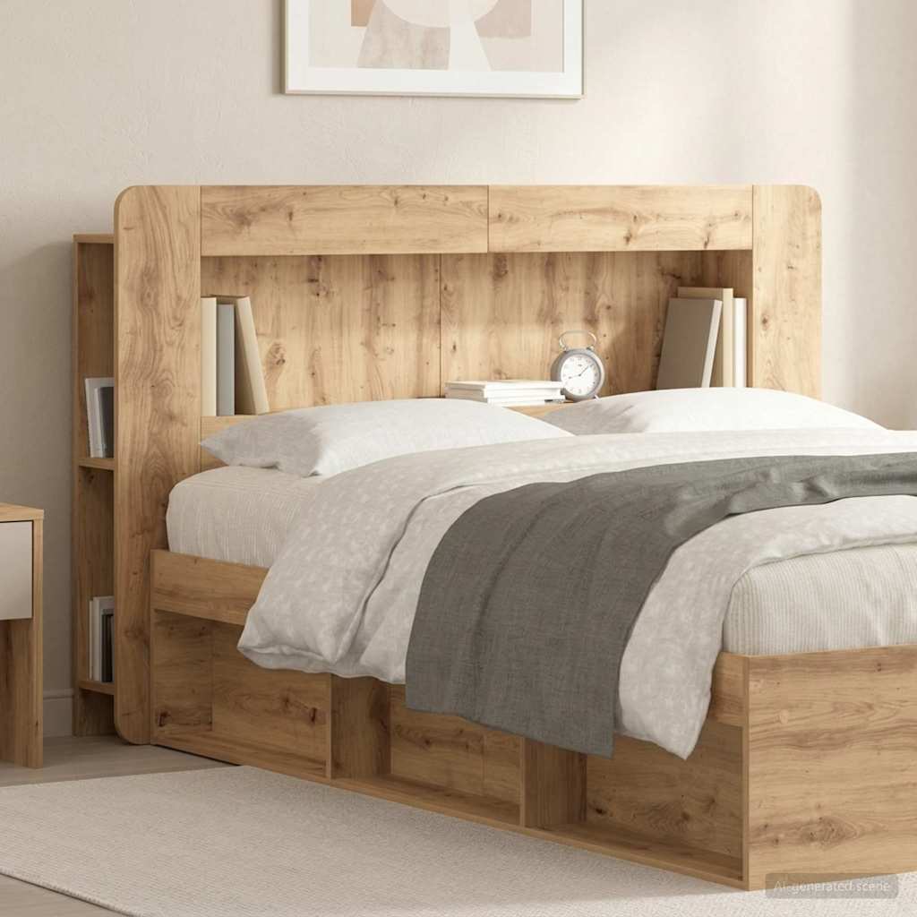 Headboard Cabinet Artisan Oak 140 cm Engineered Wood