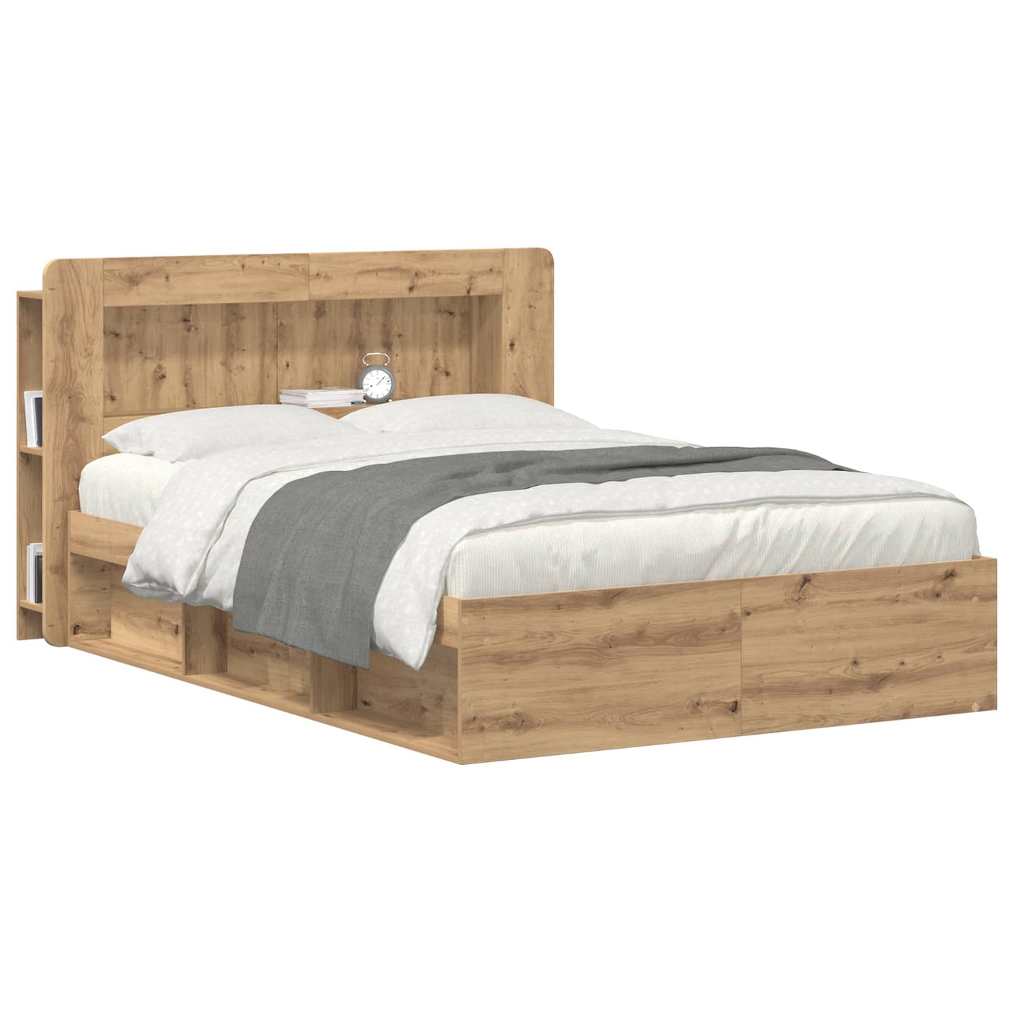Headboard Cabinet Artisan Oak 140 cm Engineered Wood