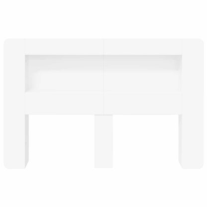 Headboard Cabinet with Storage White Engineered Wood