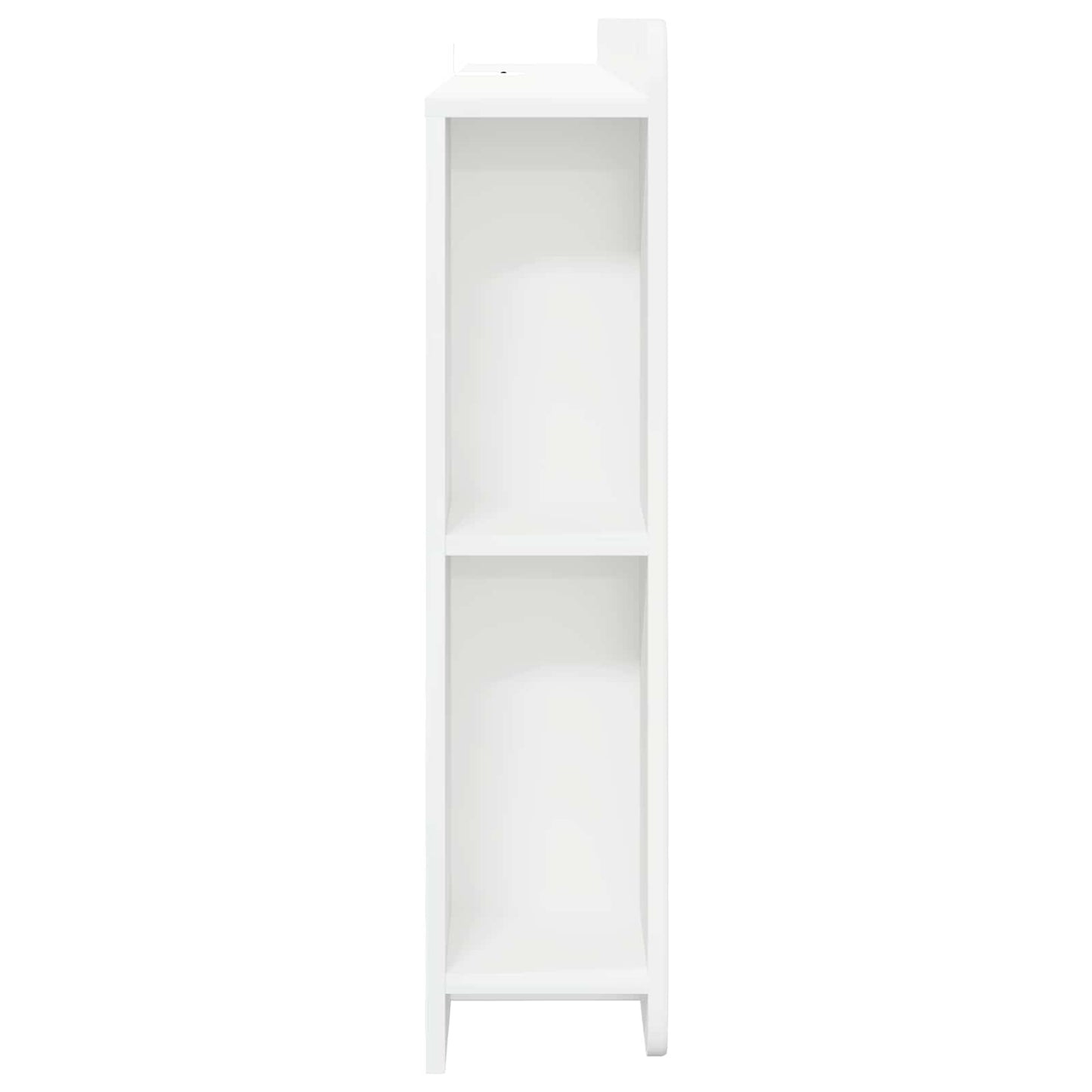 Headboard Cabinet with Storage High Gloss White Engineered Wood