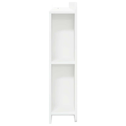 Headboard Cabinet with Storage High Gloss White Engineered Wood
