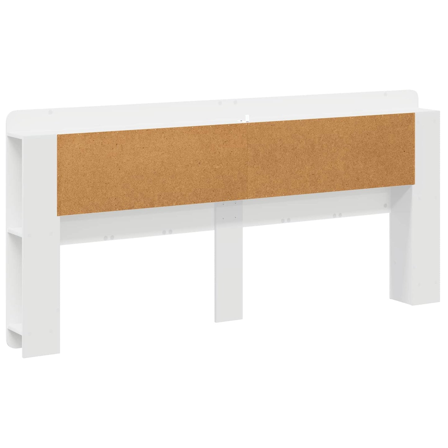 Headboard Cabinet with Storage High Gloss White Engineered Wood