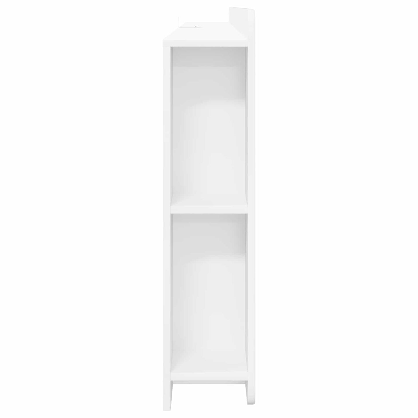 Headboard Cabinet with Storage High Gloss White Engineered Wood
