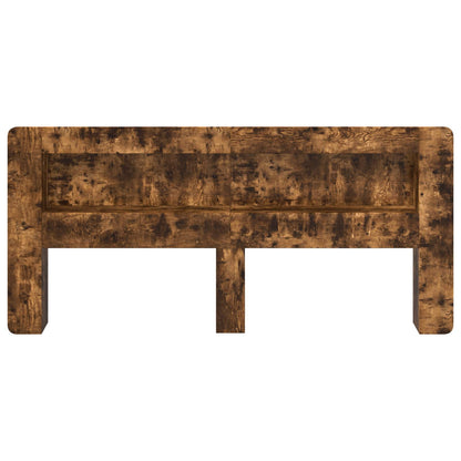 Headboard Cabinet with Storage Smoked Oak Engineered Wood