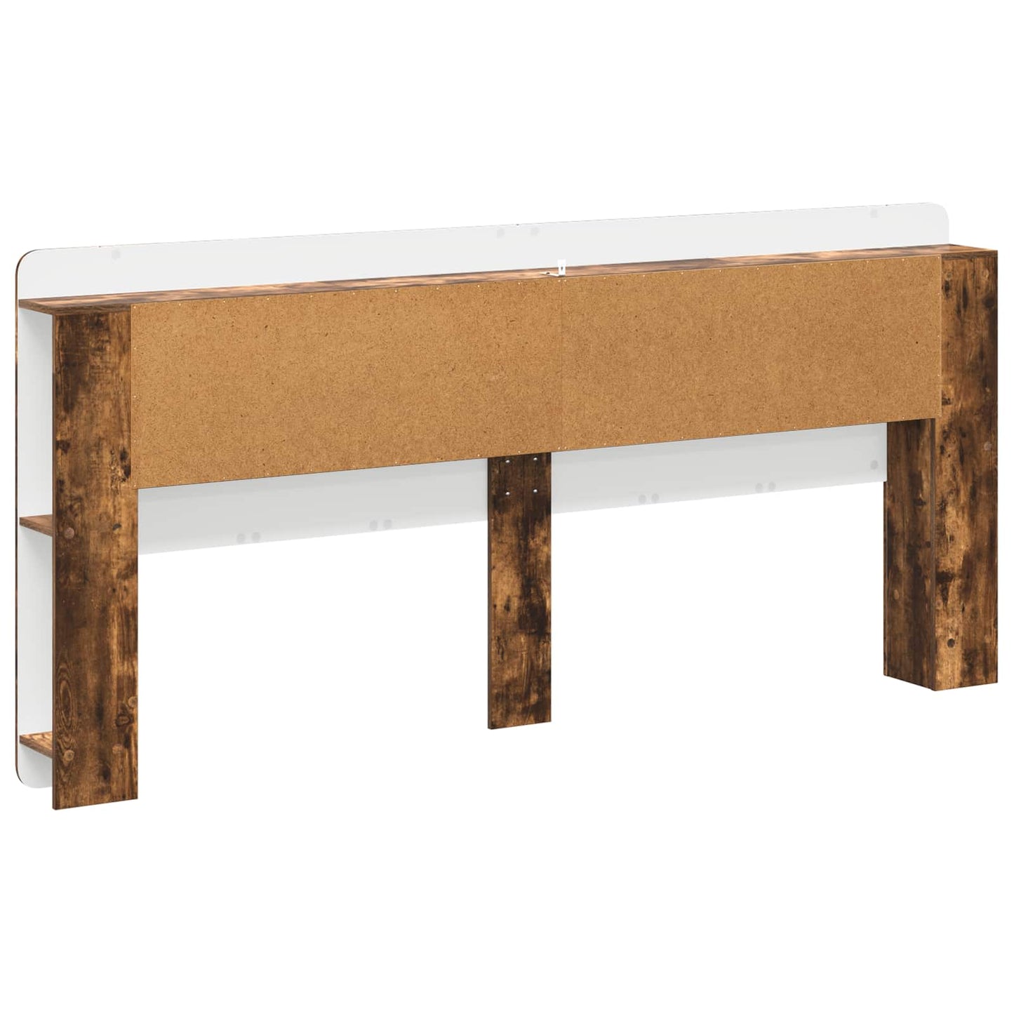 Headboard Cabinet with Storage Smoked Oak 215 x 18.5 x 100 cm