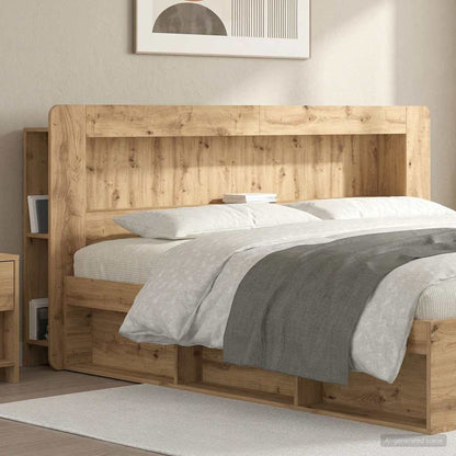 Headboard Cabinet with Storage Artisan Oak Engineered Wood