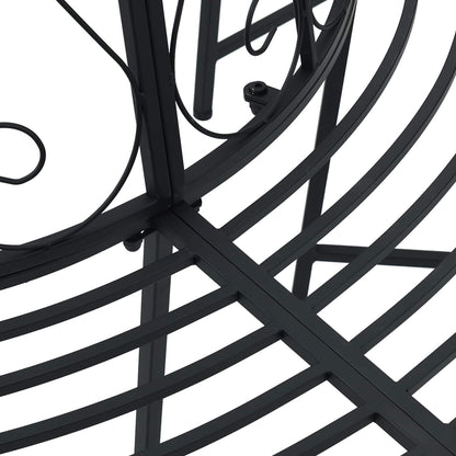 Tree Bench Ø 160 x 89 cm Steel Black Round