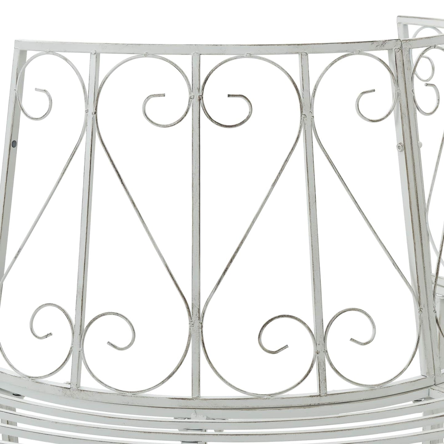 Tree Bench 4-Seater 160 x 80 x 89 cm Steel Antique White
