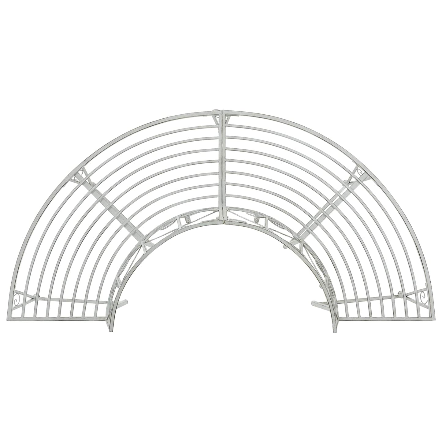 Tree Bench 4-Seater 160 x 80 x 89 cm Steel Antique White