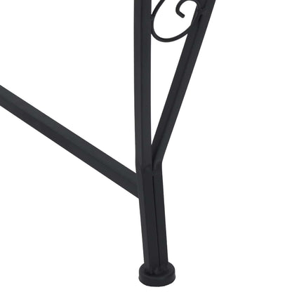 Tree Bench 4-Seater 160 x 80 x 44 cm Steel Black Half-round