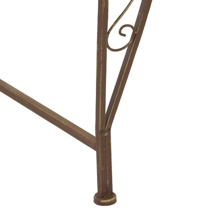 Tree Bench 8-Seater Ø 160 x 44 cm Steel Antique Brown Round