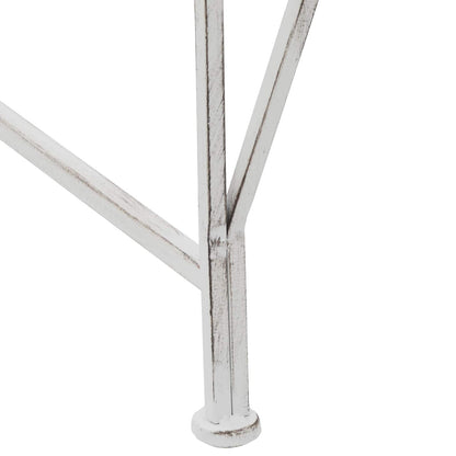 Tree Bench 4-Seater 160 x 80 x 44 cm Steel Antique White