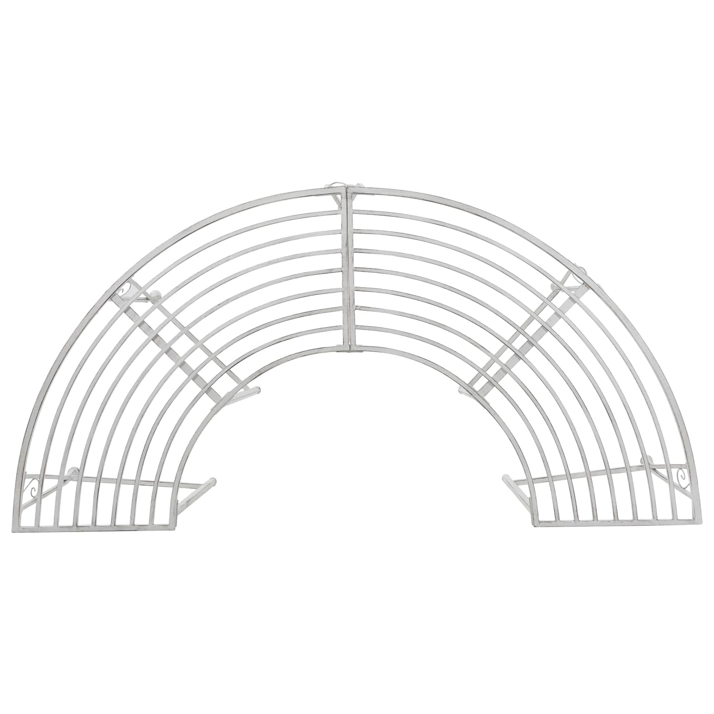 Tree Bench 4-Seater 160 x 80 x 44 cm Steel Antique White