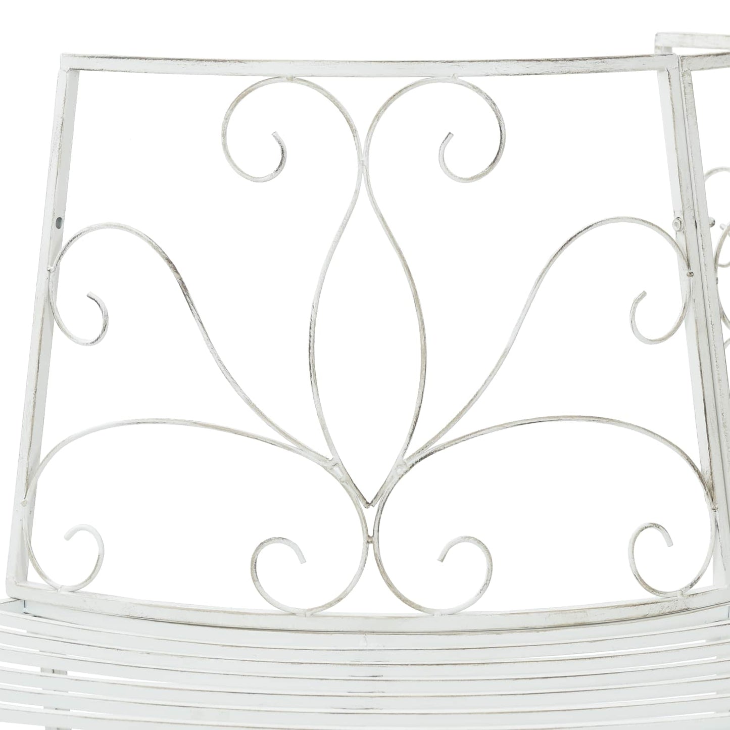 Tree Bench 4-Seater 160 x 80 x 89 cm Steel Antique White