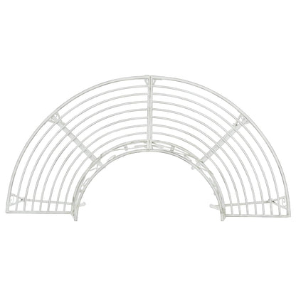 Tree Bench 4-Seater 160 x 80 x 89 cm Steel Antique White