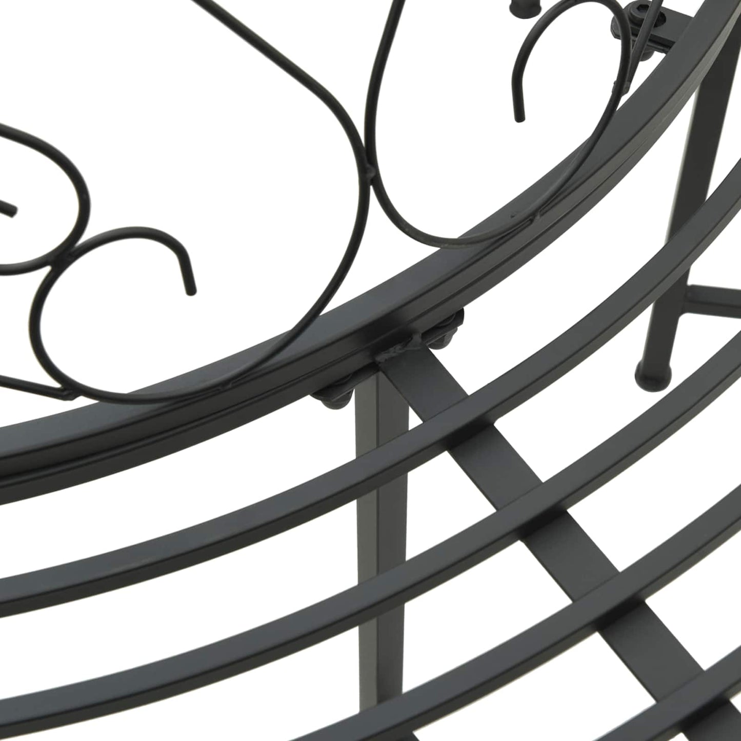 Tree Bench 8-Seater Ø 160 x 89 cm Steel Black Round