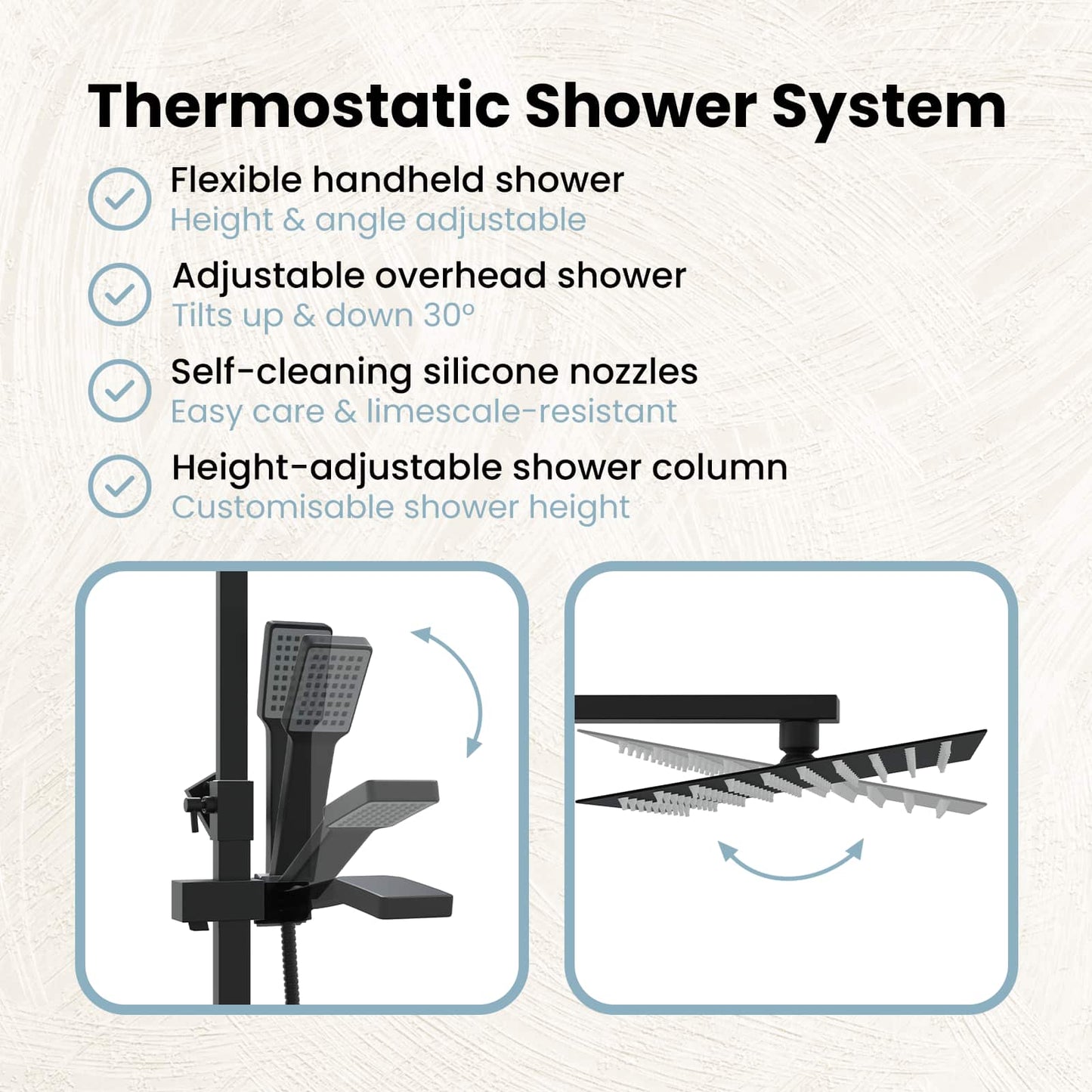 Thermostatic Shower System Set SS201