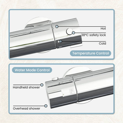 Thermostatic Shower System Set Chrome SS201