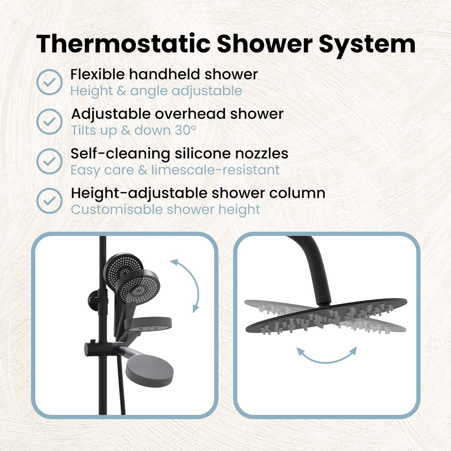 Thermostatic Shower System Set SS201