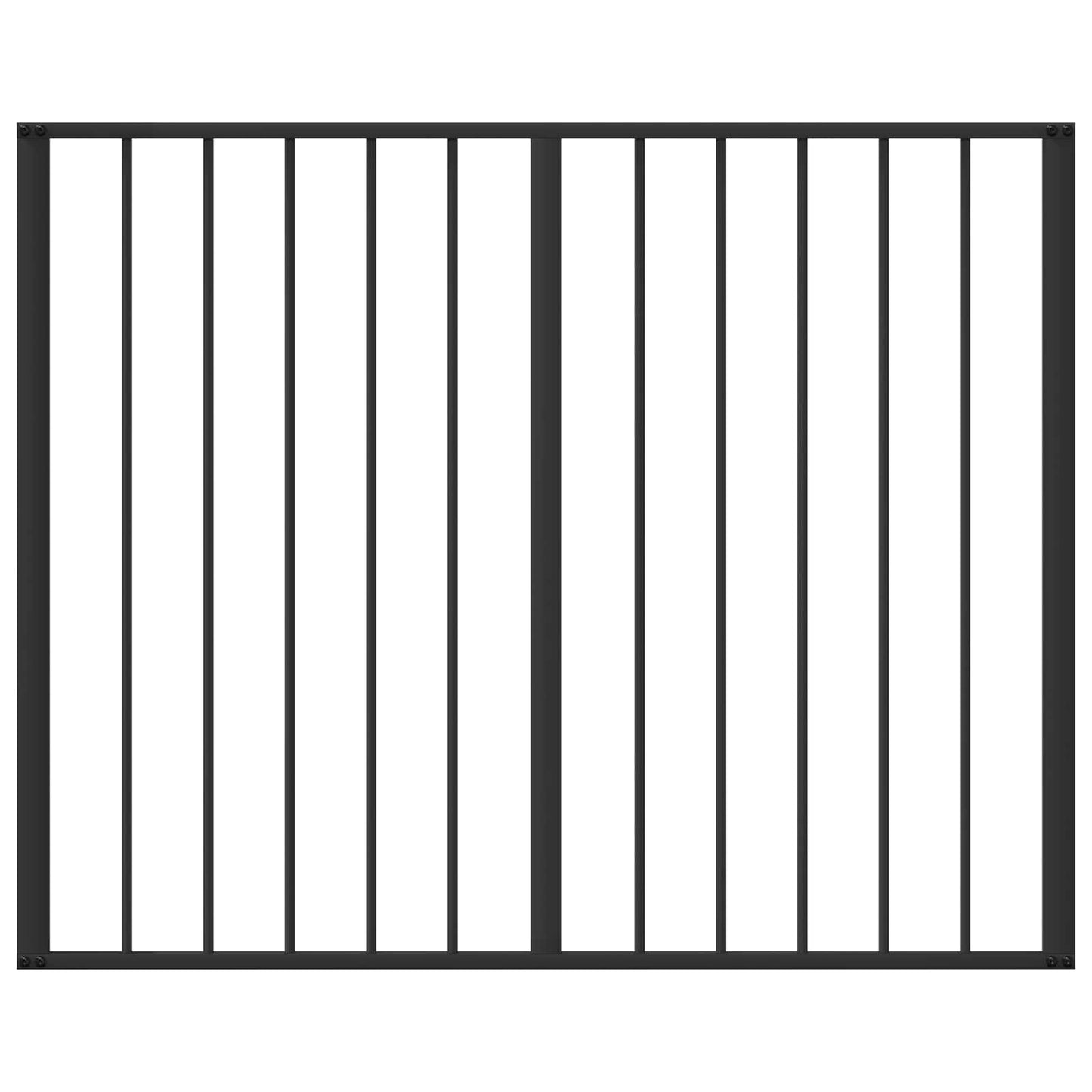 Dog Gate 8 pcs Black 100 x 80 cm Galvanised Steel