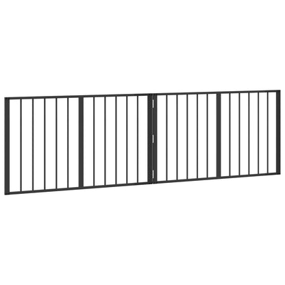 Dog Gate 2 pcs Black 100 x 60 cm Galvanised Steel