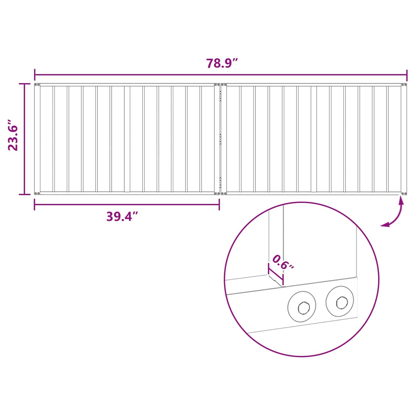 Dog Gate 2 pcs Black 100 x 60 cm Galvanised Steel