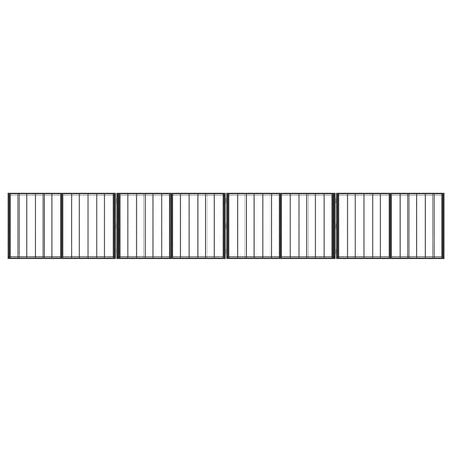Dog Gate 4 pcs Black 100 x 60 cm Galvanised Steel