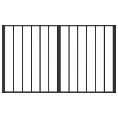 Dog Gate 6 pcs Black 100 x 60 cm Galvanised Steel