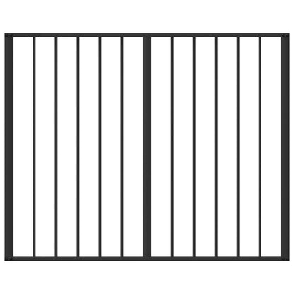 Dog Gate 10 pcs Black 100 x 60 cm Galvanised Steel