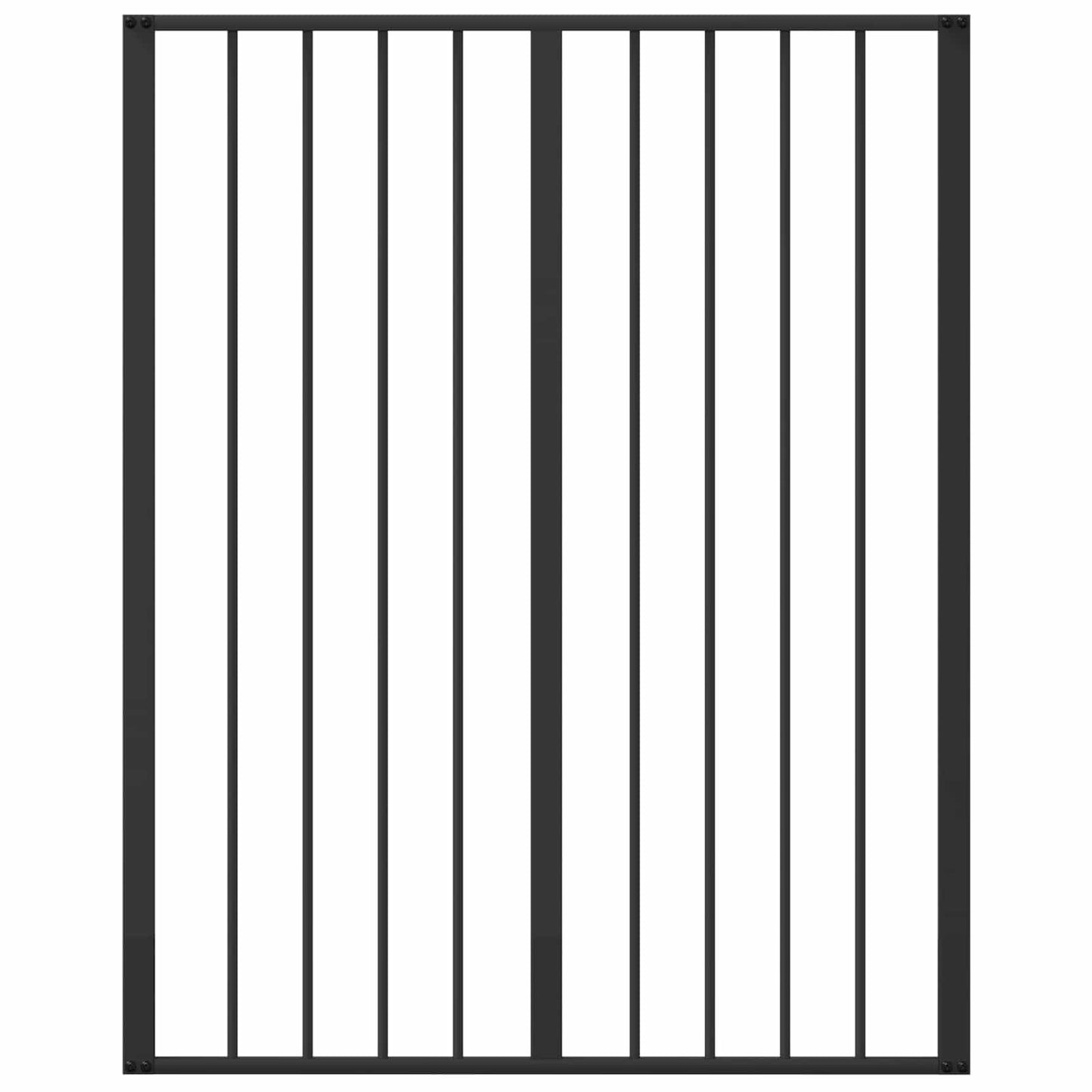 Dog Gate 2 pcs Black 80 x 100 cm Galvanised Steel