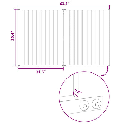 Dog Gate 2 pcs Black 80 x 100 cm Galvanised Steel