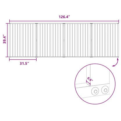 Dog Gate 4 pcs Black 80 x 100 cm Galvanised Steel