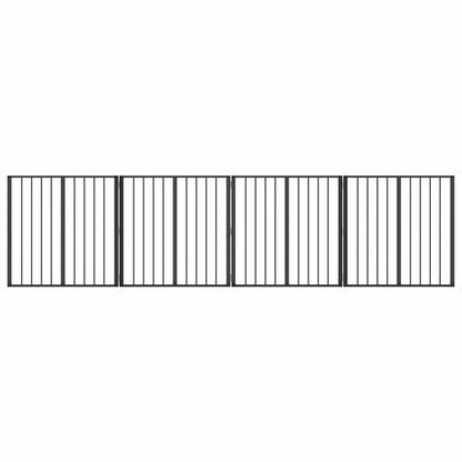Dog Gate 4 pcs Black 80 x 80 cm Galvanised Steel
