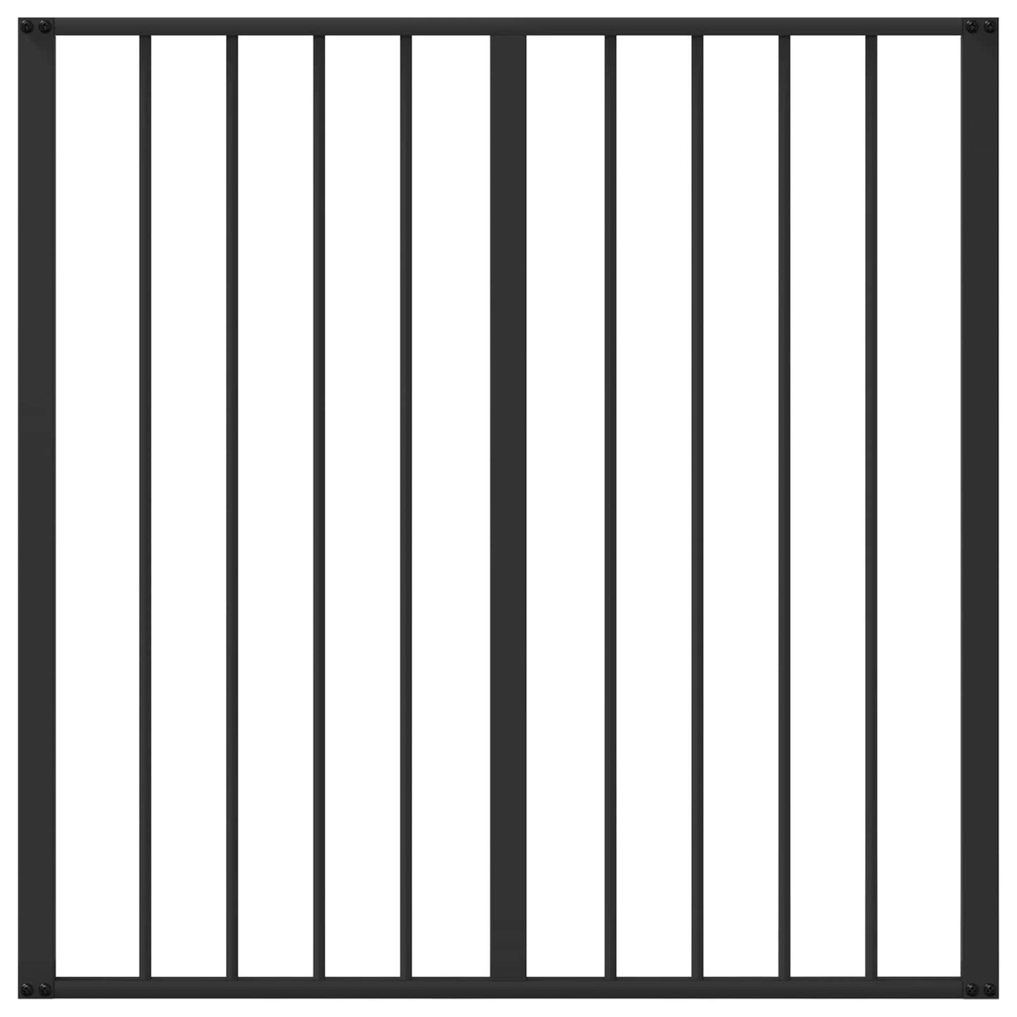Dog Gate 4 pcs Black 80 x 80 cm Galvanised Steel