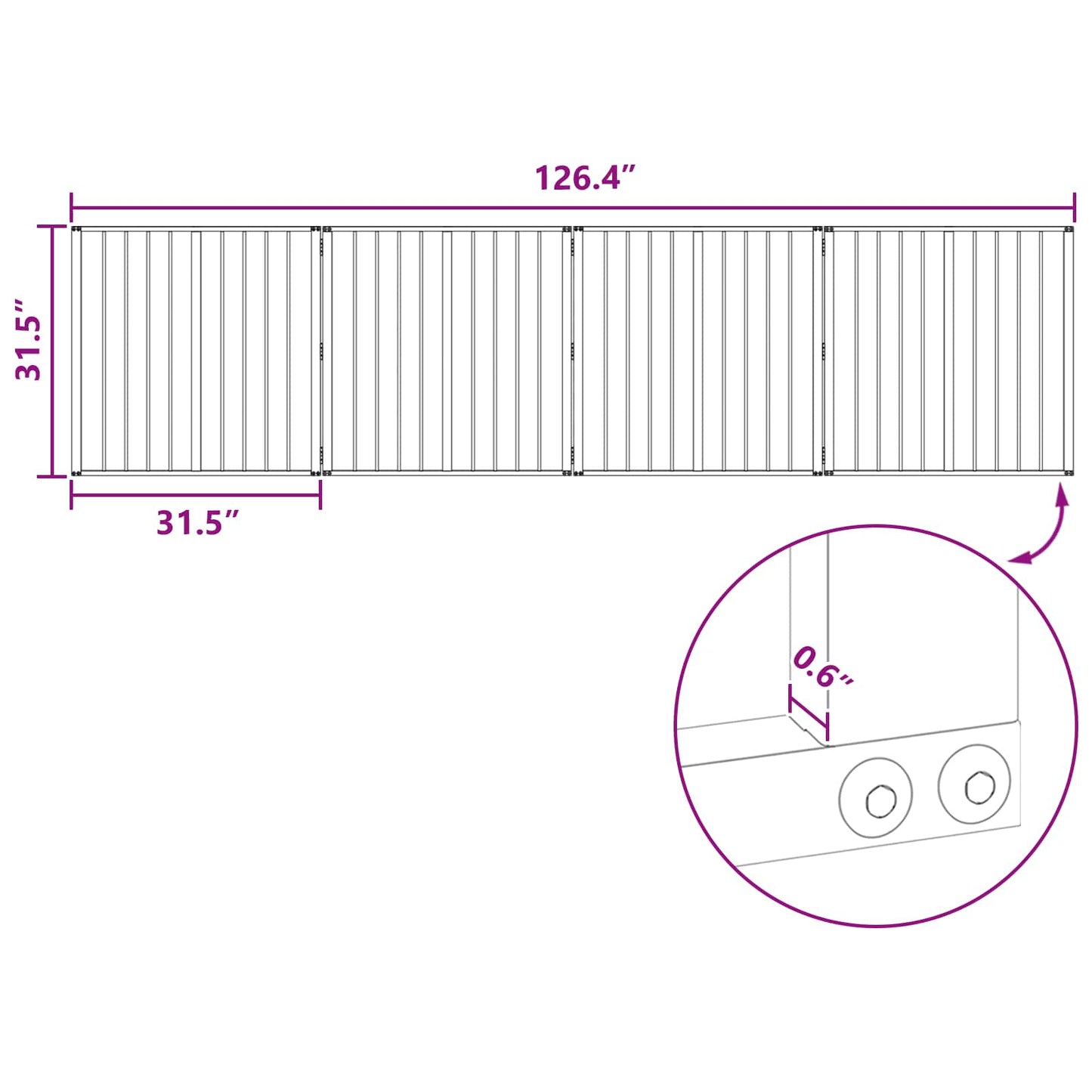 Dog Gate 4 pcs Black 80 x 80 cm Galvanised Steel