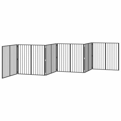 Dog Gate 6 pcs Black 80 x 80 cm Galvanised Steel